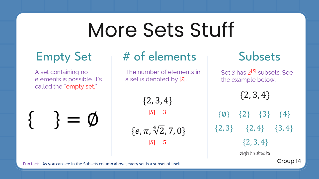 Quant Flashcards Group 14 - More Sets Stuff