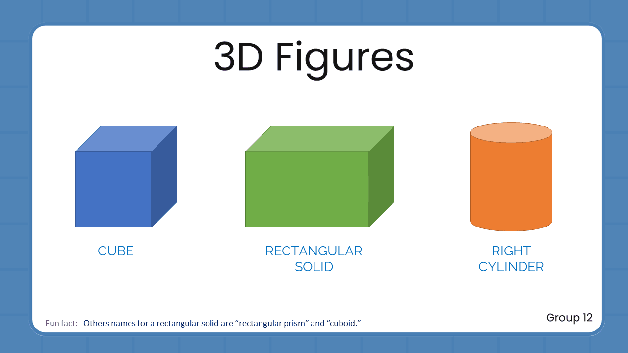 Quant Flashcards Group 12 - 3D Figures