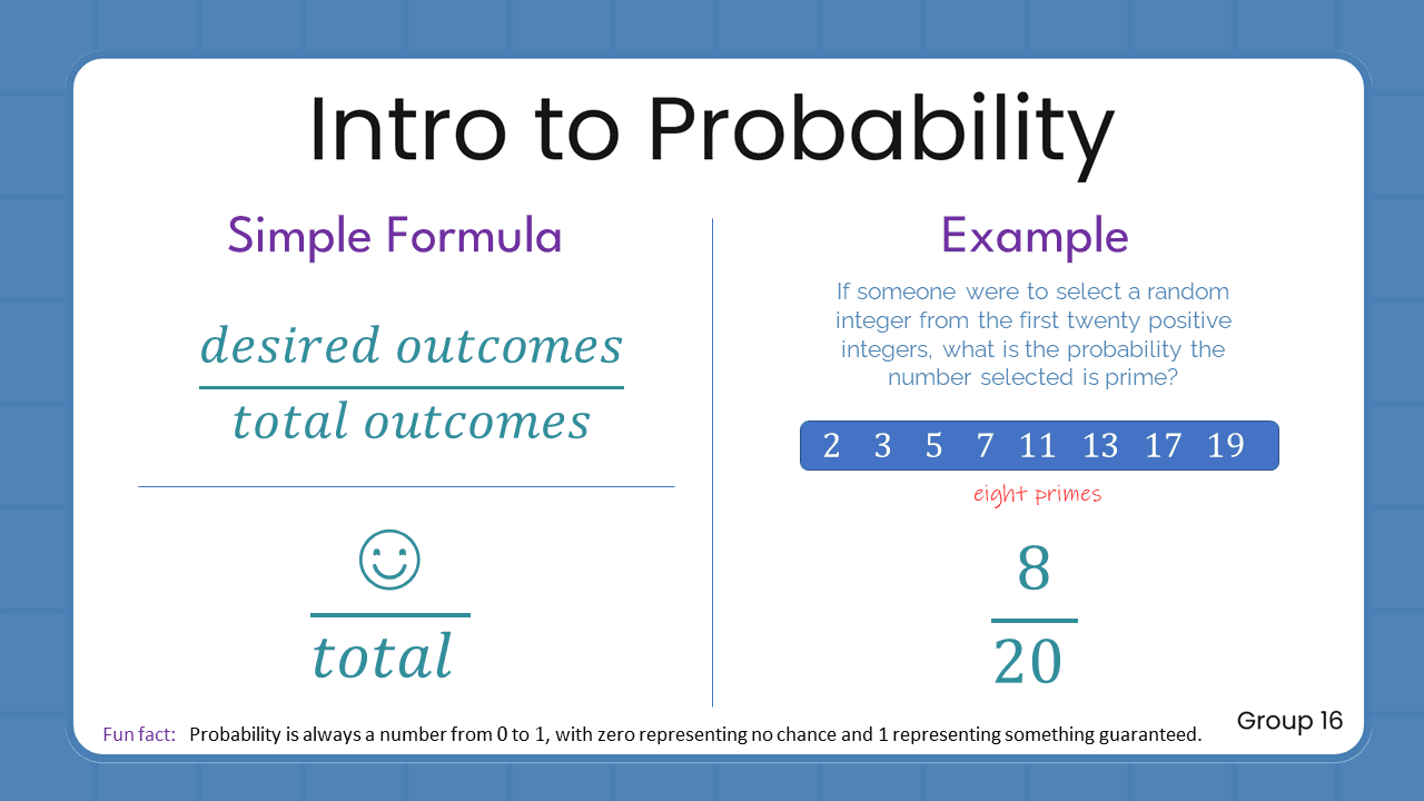 Quant Flashcards Group 16 - Intro to Probability