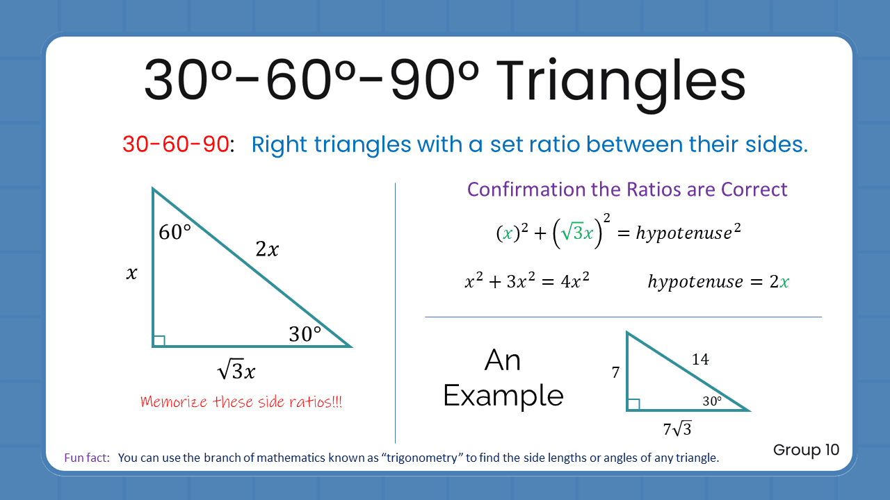 Quant Flashcards Group 10 - 30-60-90 Triangles
