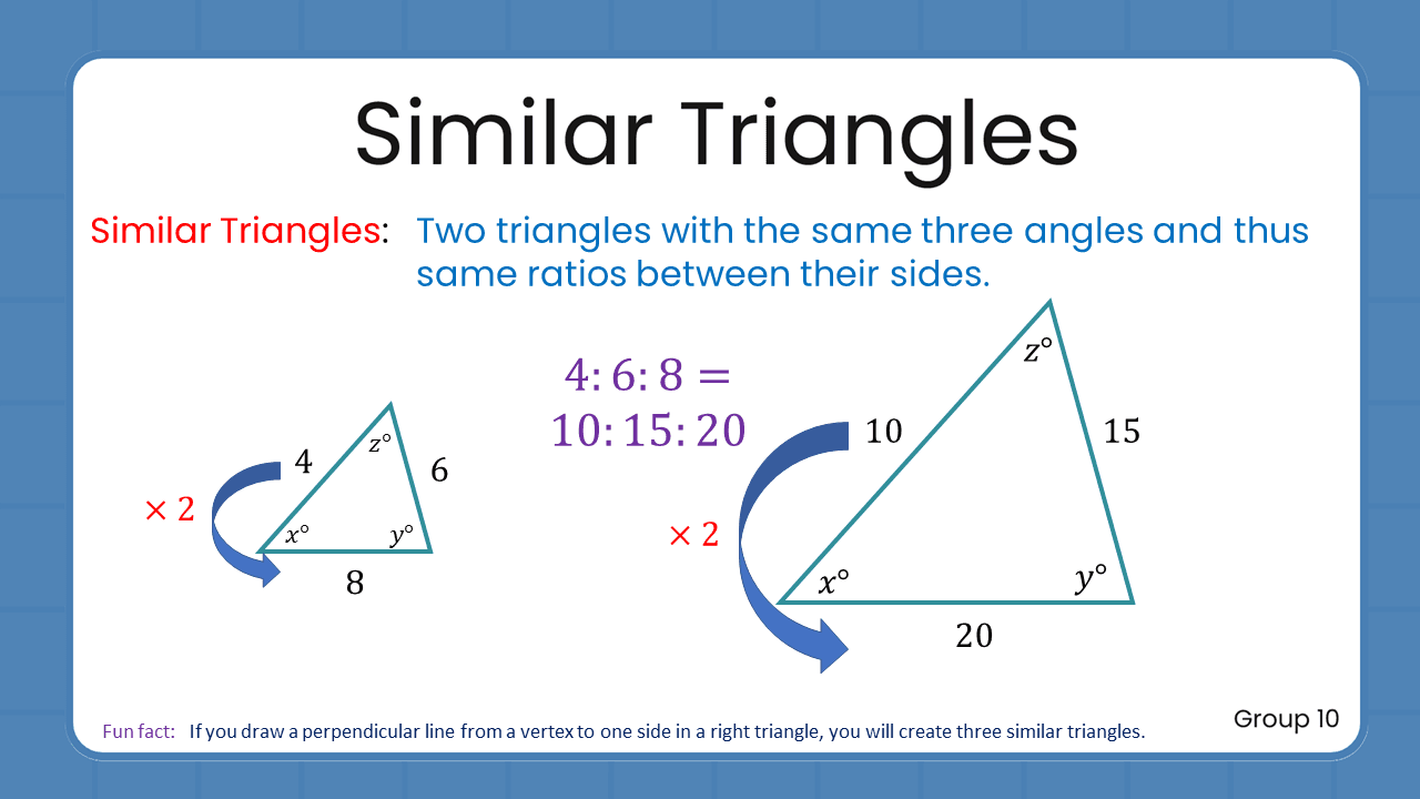 Quant Flashcards Group 10 - Similar Triangles