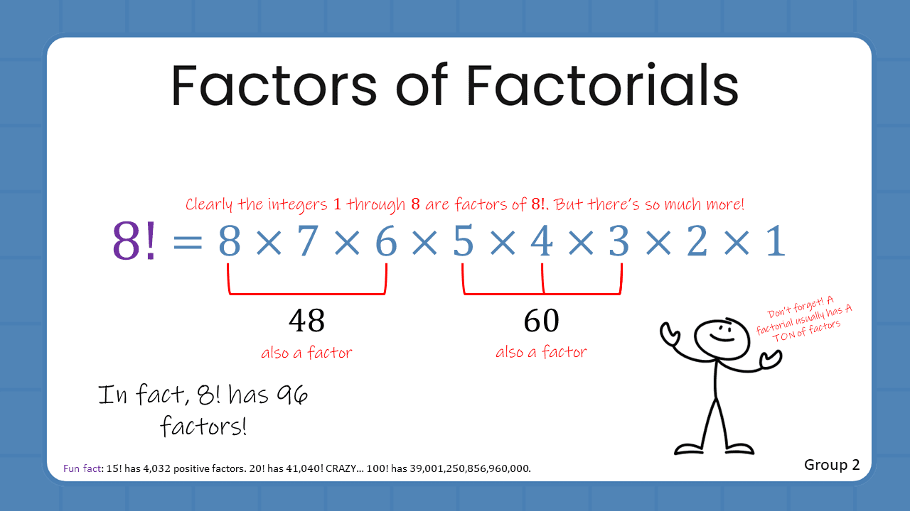 Quant Flashcards Group 2 - Factors of Factorials