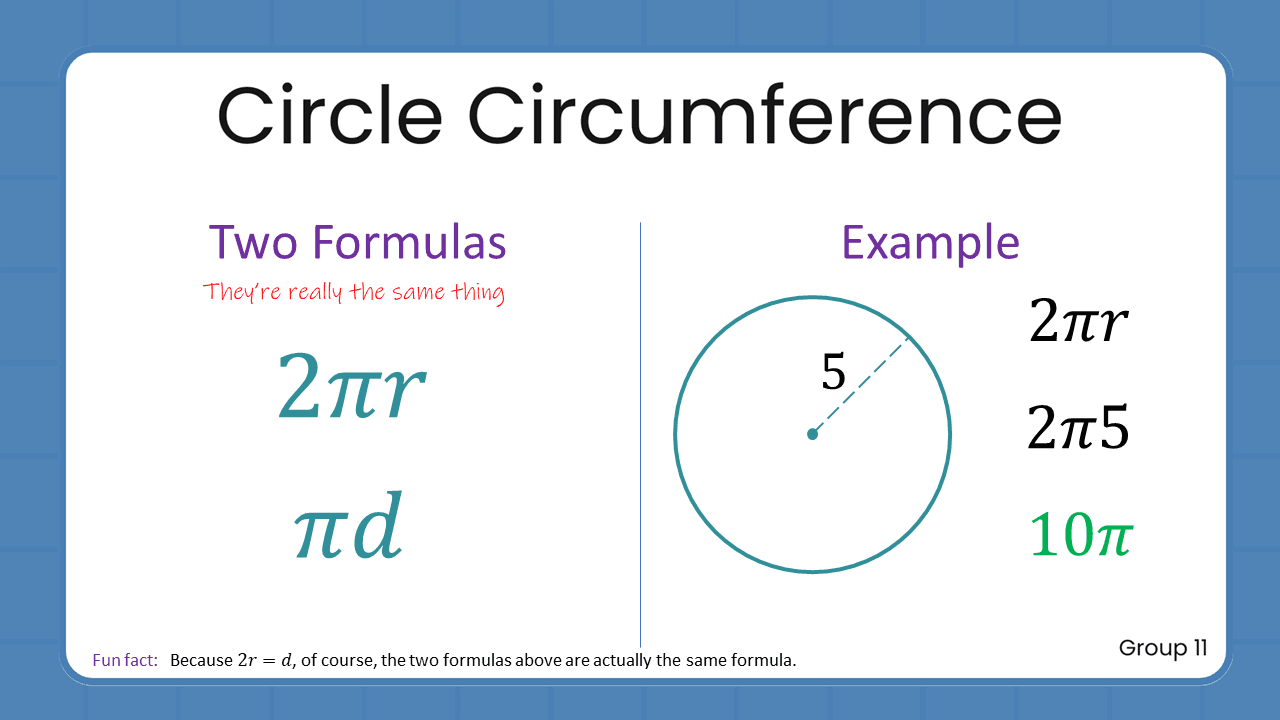 Quant Flashcards Group 11 - Circle Circumference
