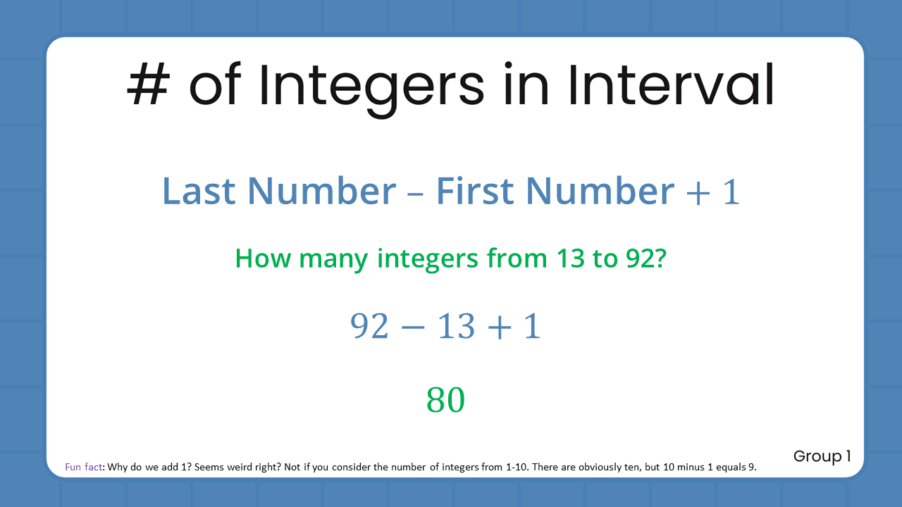 Quant Flashcards Group 1 - Number of Integers in an Interval