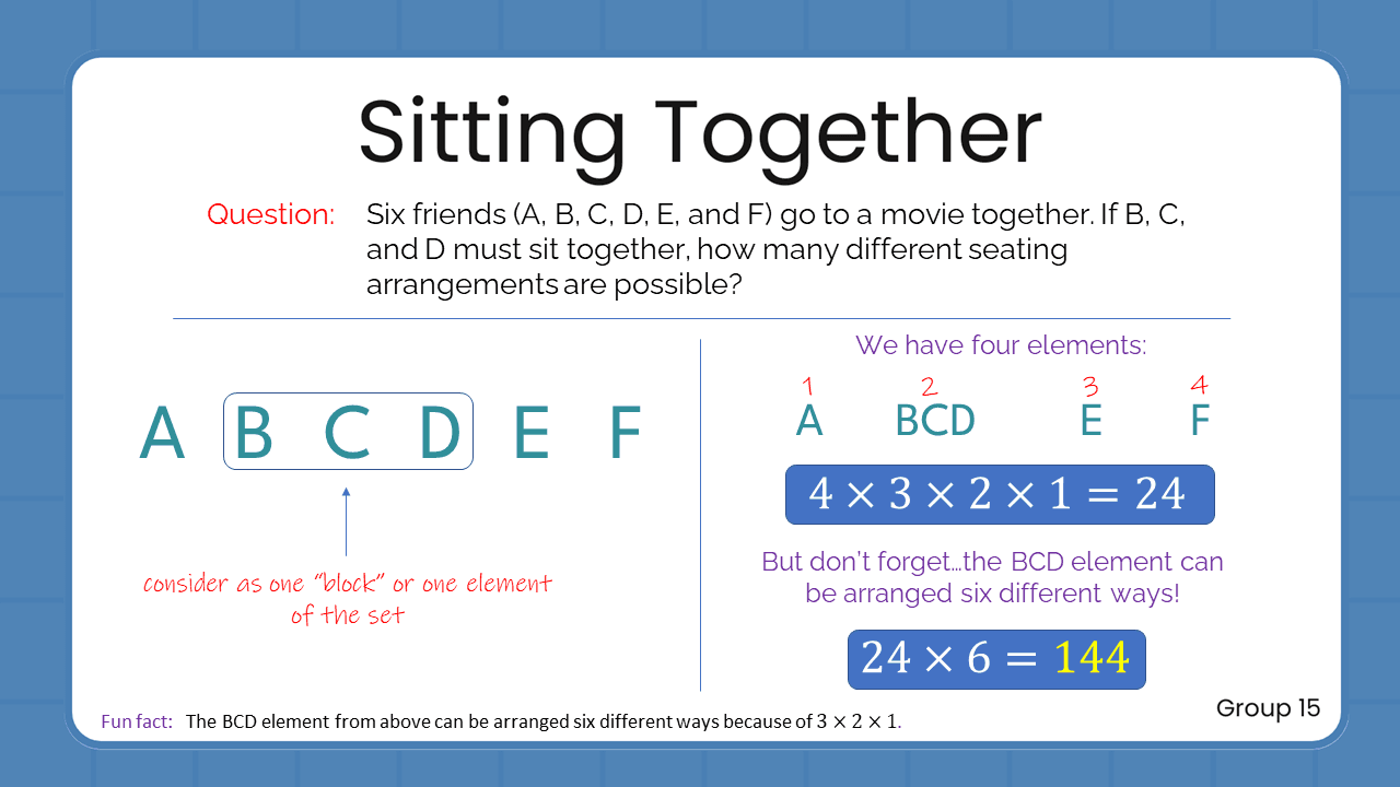 Quant Flashcards Group 15 - Sitting Together