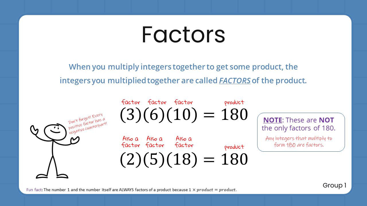 Quant Flashcards Group 1 - Factors