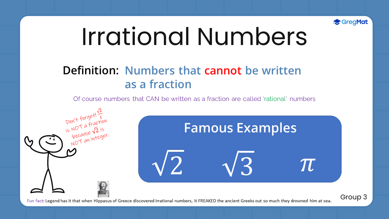 Quant Flashcards Group 3 - Irrational Numbers
