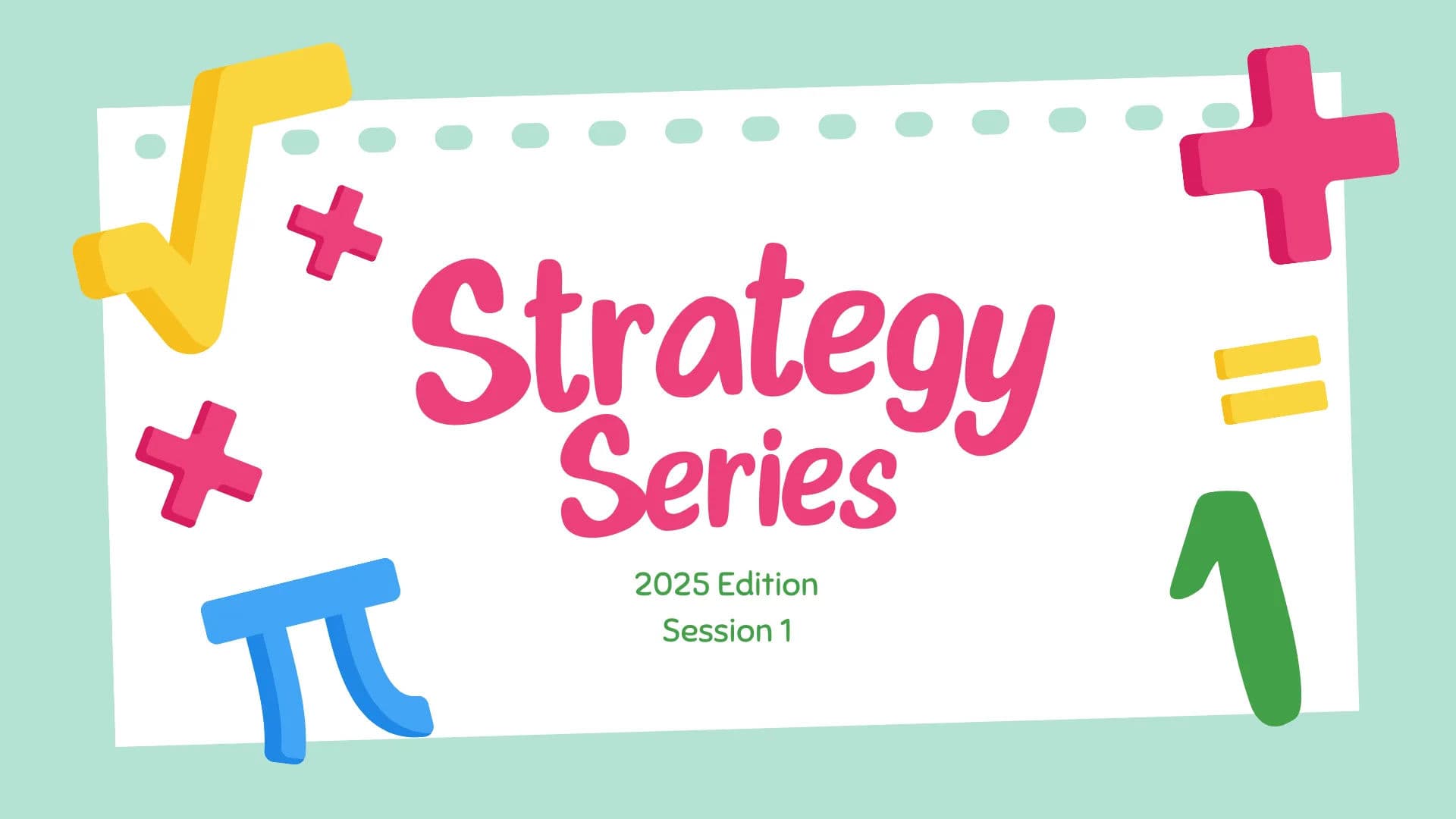 GRE Quant Strategy Series (2025 Edition) - Session 1