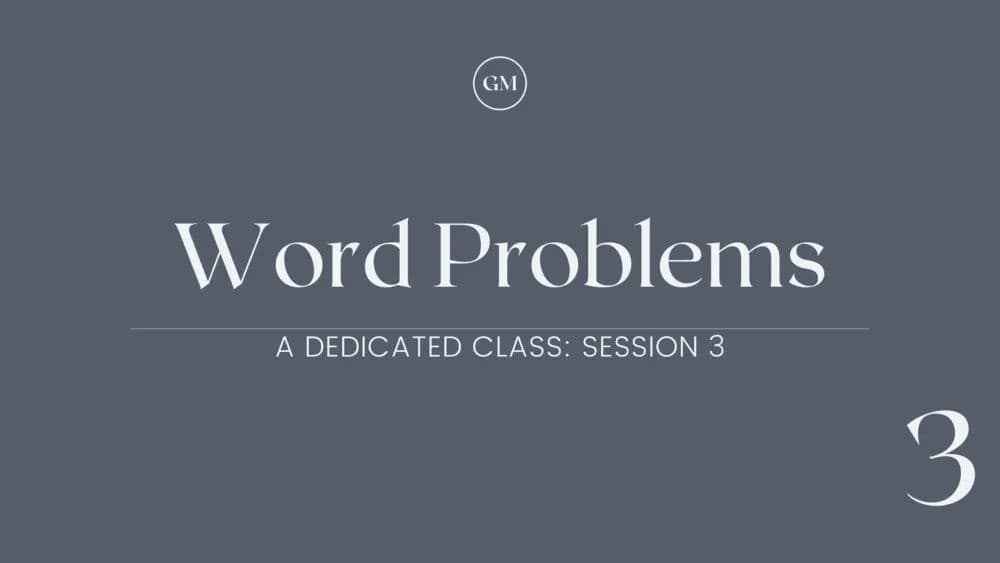 Dedicated Word Problems Session 3