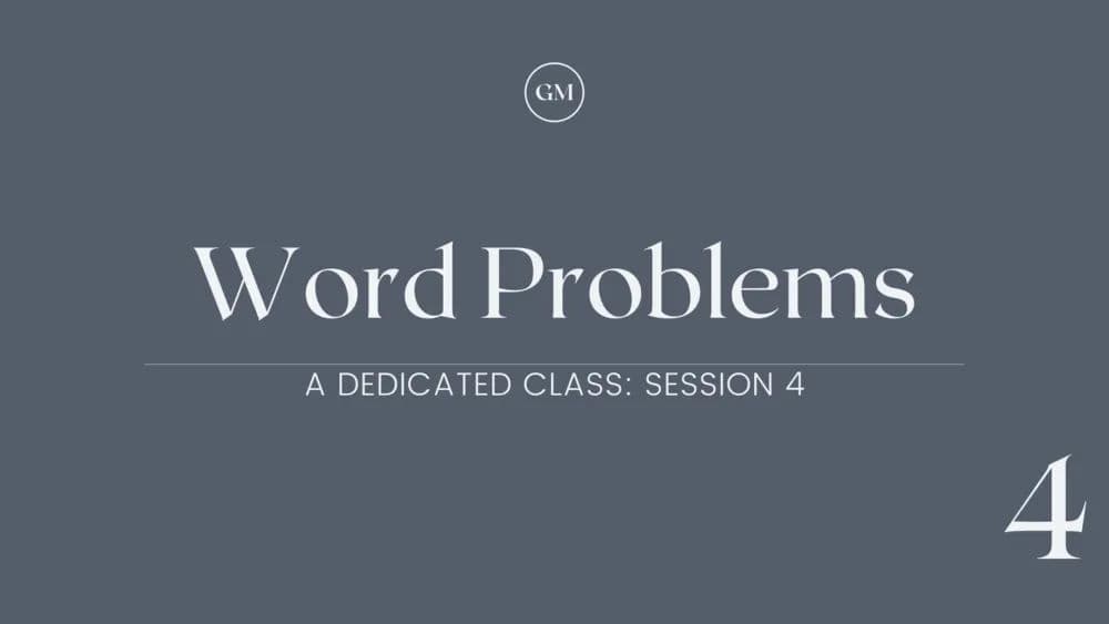 Dedicated Word Problems Session 4
