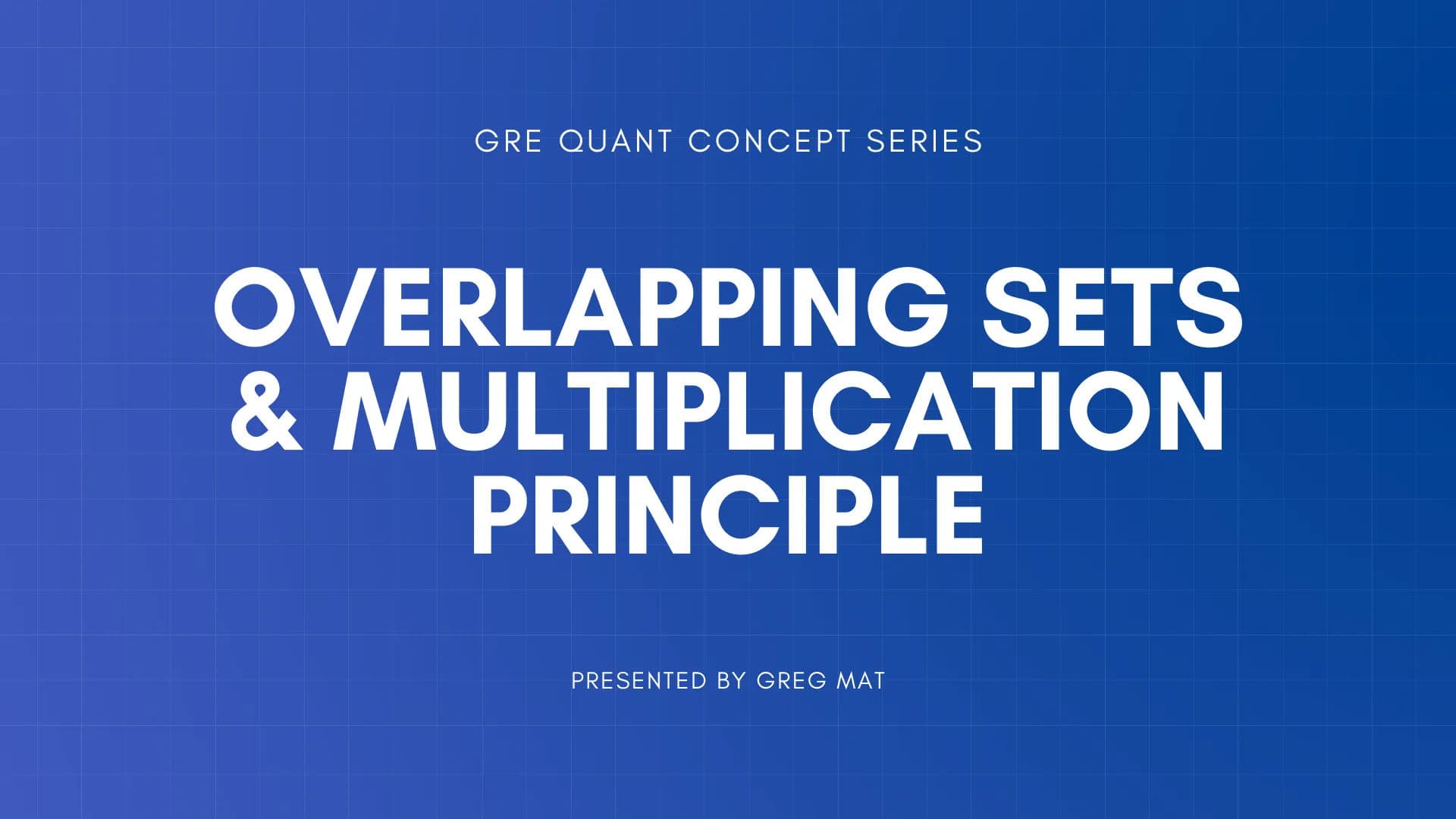 Overlapping Sets and Multiplication Principle
