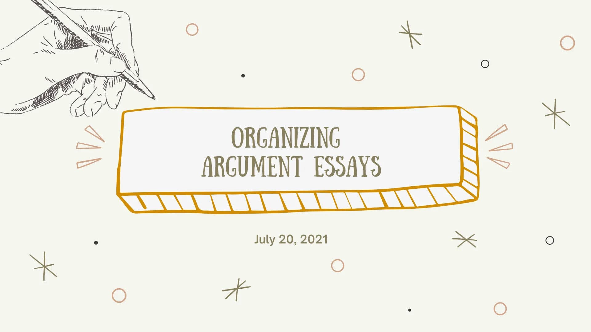 Organizing Argument Essays - Finding Those Assumptions - July 20, 2021