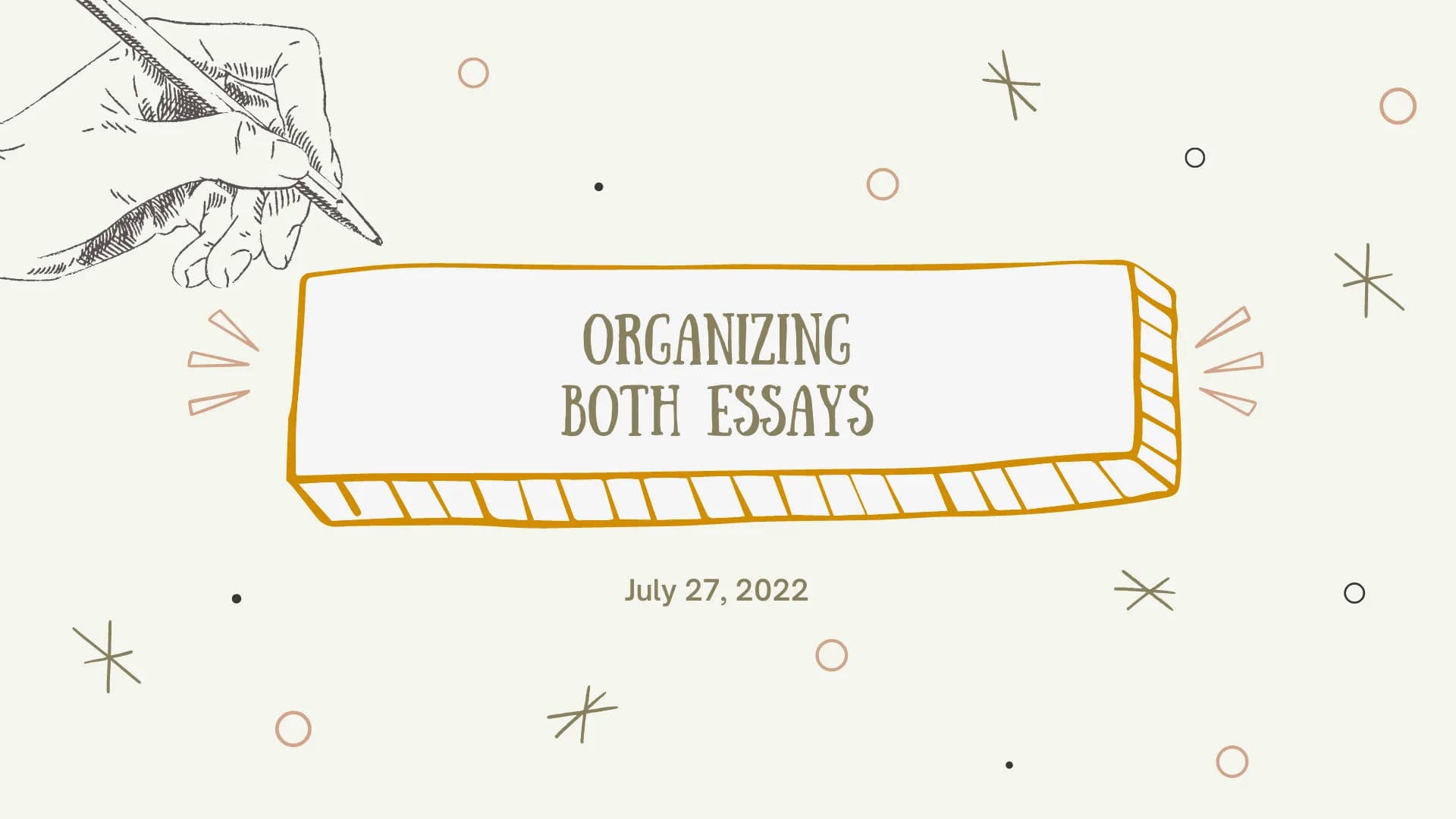 Brainstorming Issue and Argument Essays - July 27, 2022