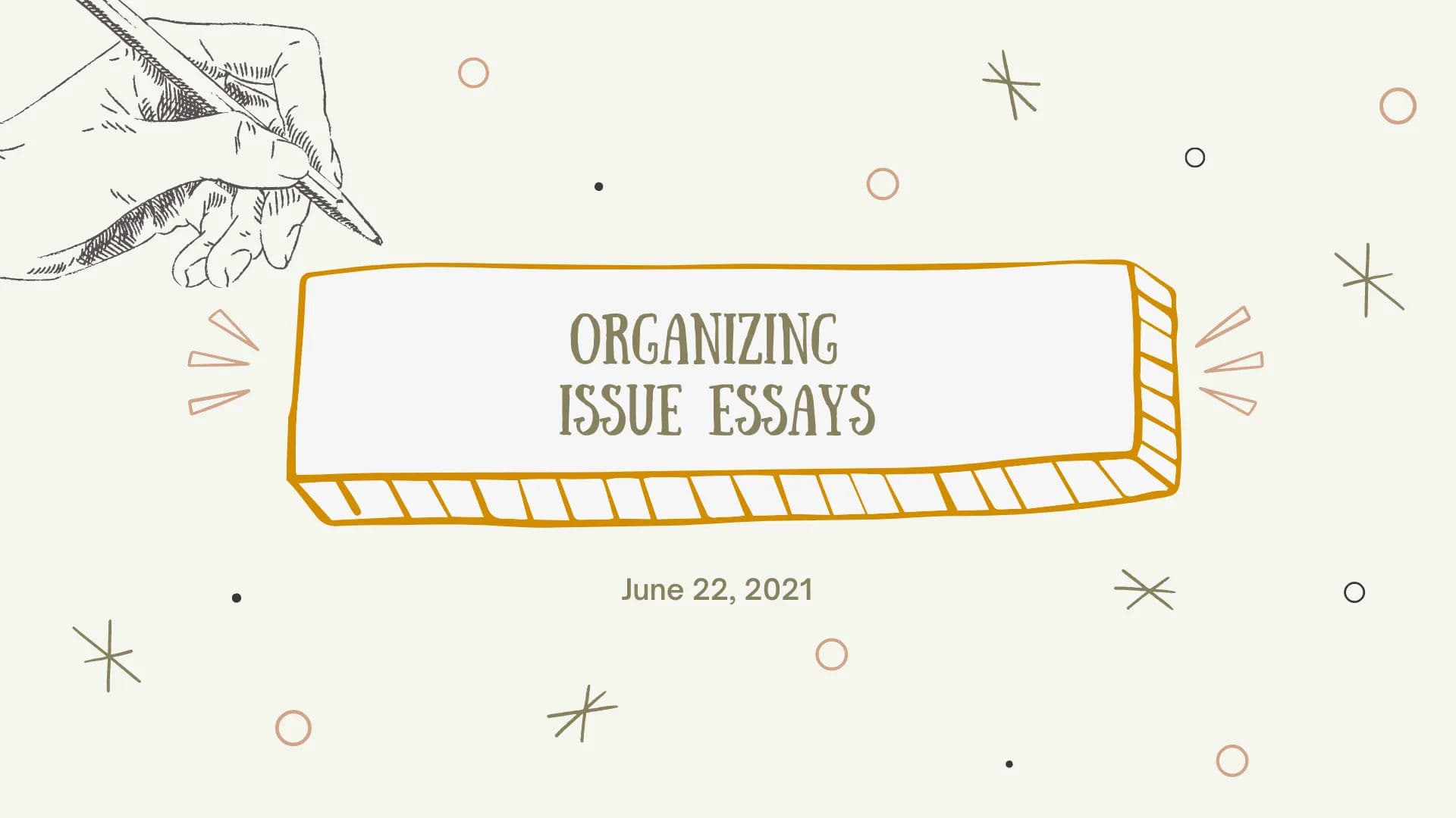 Organizing GRE Issue Essays - June 22, 2021