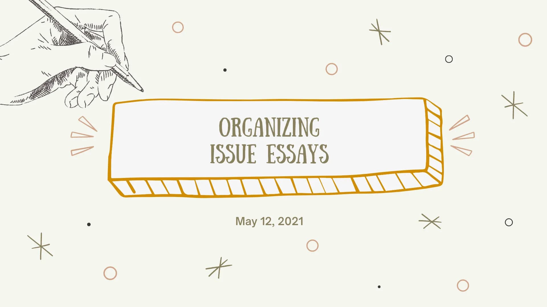 Generating Ideas for Issue Essays - May 12, 2021