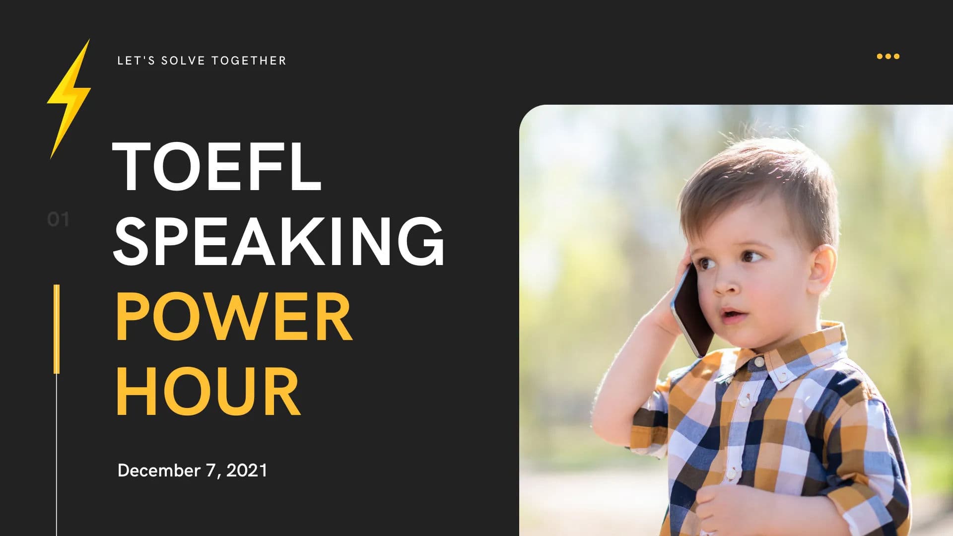 TOEFL Speaking Practice - December 7, 2021