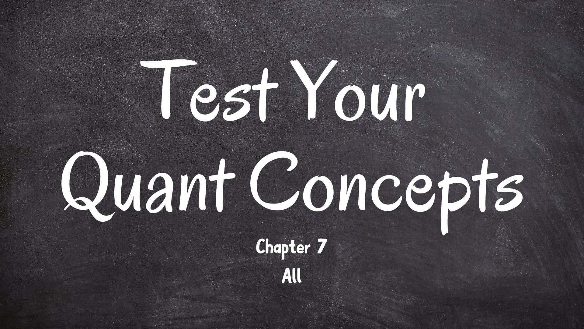 GRE Quant Concept Check - Test Your Knowledge - May 13, 2021