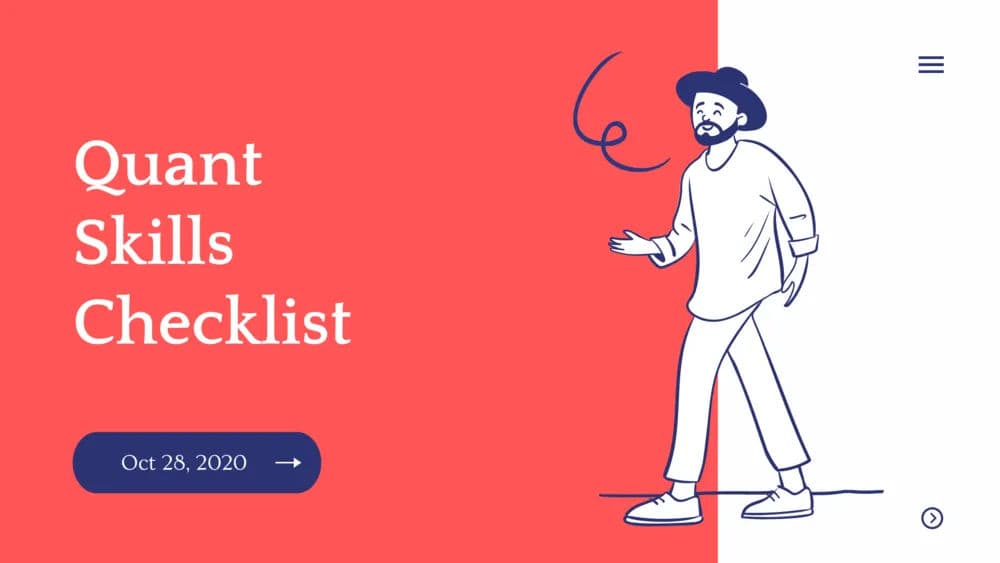 Quant Skills Checklist October 28