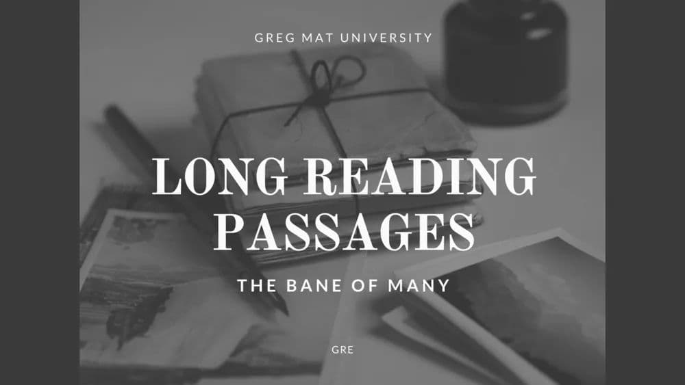 Verbal Misc - Long Reading Passages