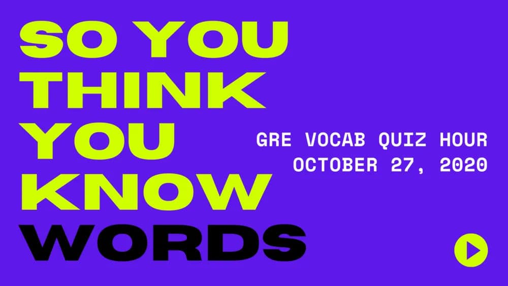Vocab Quiz Hour October 27, 2020