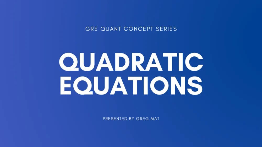 Quadratic Equations