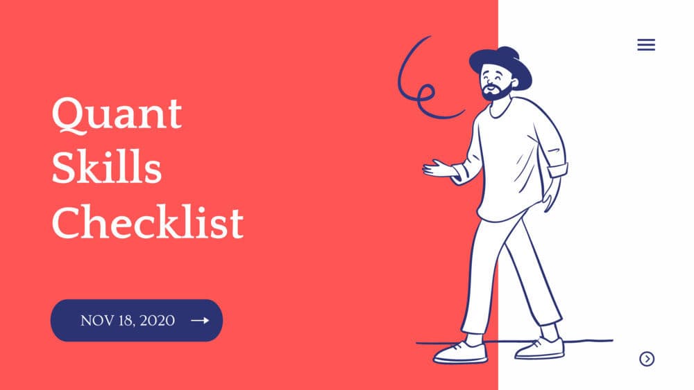 Quant Skills Checklist November 18