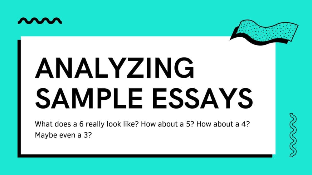 Writing Misc - Analyzing Sample Essays