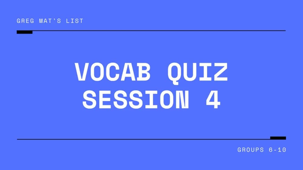 Vocab Class Session 4